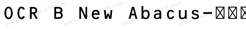 OCR B New Abacus字体转换